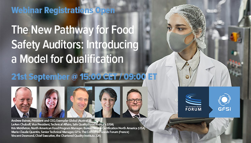 GFSI Webinar: The New Pathway for Food Safety Auditors: Introducing a New Model for Qualification